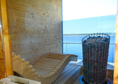 Saunabereich im Hausboot