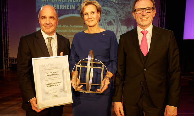 Unternehmerpreis Niederrhein 2016 für Susanne Convent-Schramm