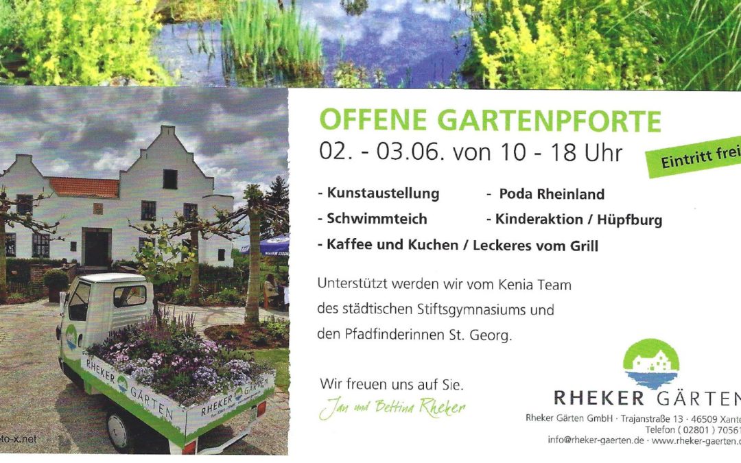 Offene Gartenpforte bei Rheker in Xanten