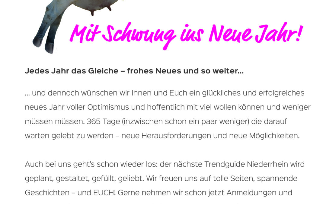 Mit Schwung ins neue Jahr …