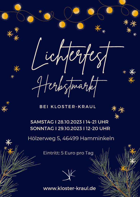 Lichterfest Herbstmarkt bei Kloster-Kraul