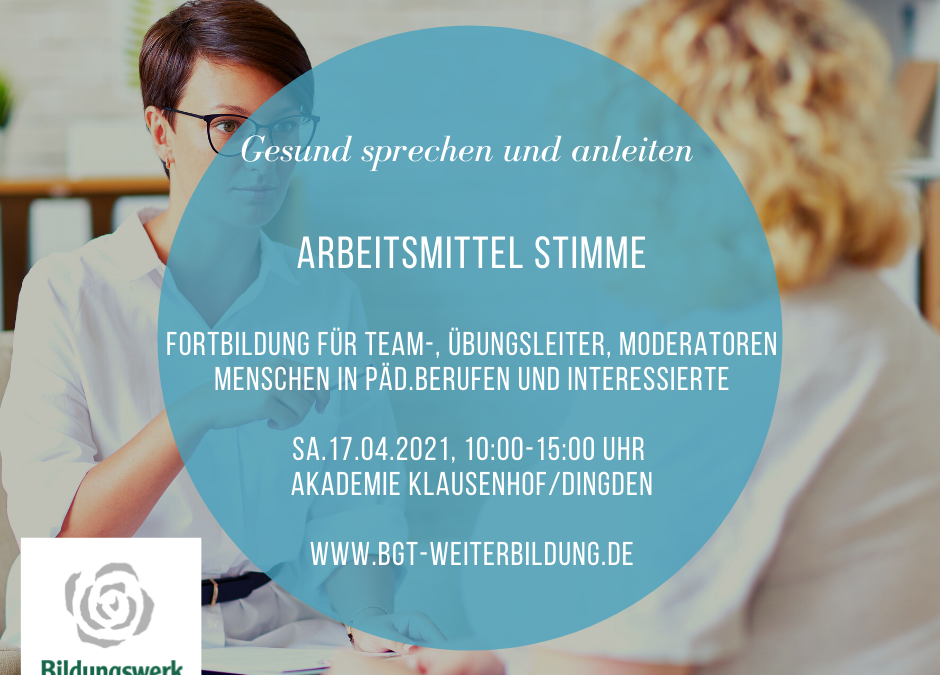 Fortbildung: Arbeitsmittel Stimme